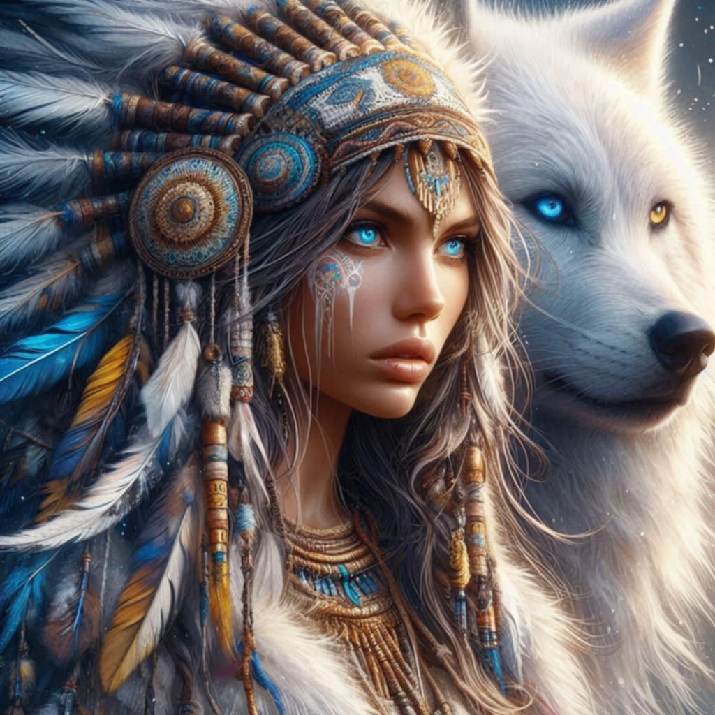 🐺💎 Titre : L’Appel du Loup – Esprit Tribal
