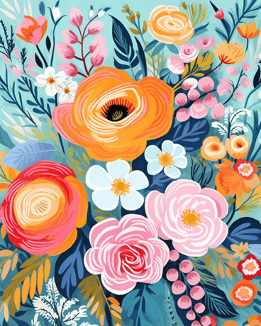 🌸🎨 Peinture aux numéros – Jardin Enchanté 🌿