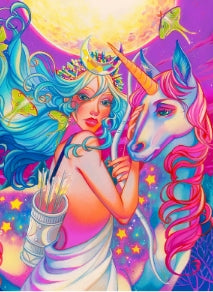 🌕🦄 Peinture aux numéros – Gardienne de la Lune 🌌