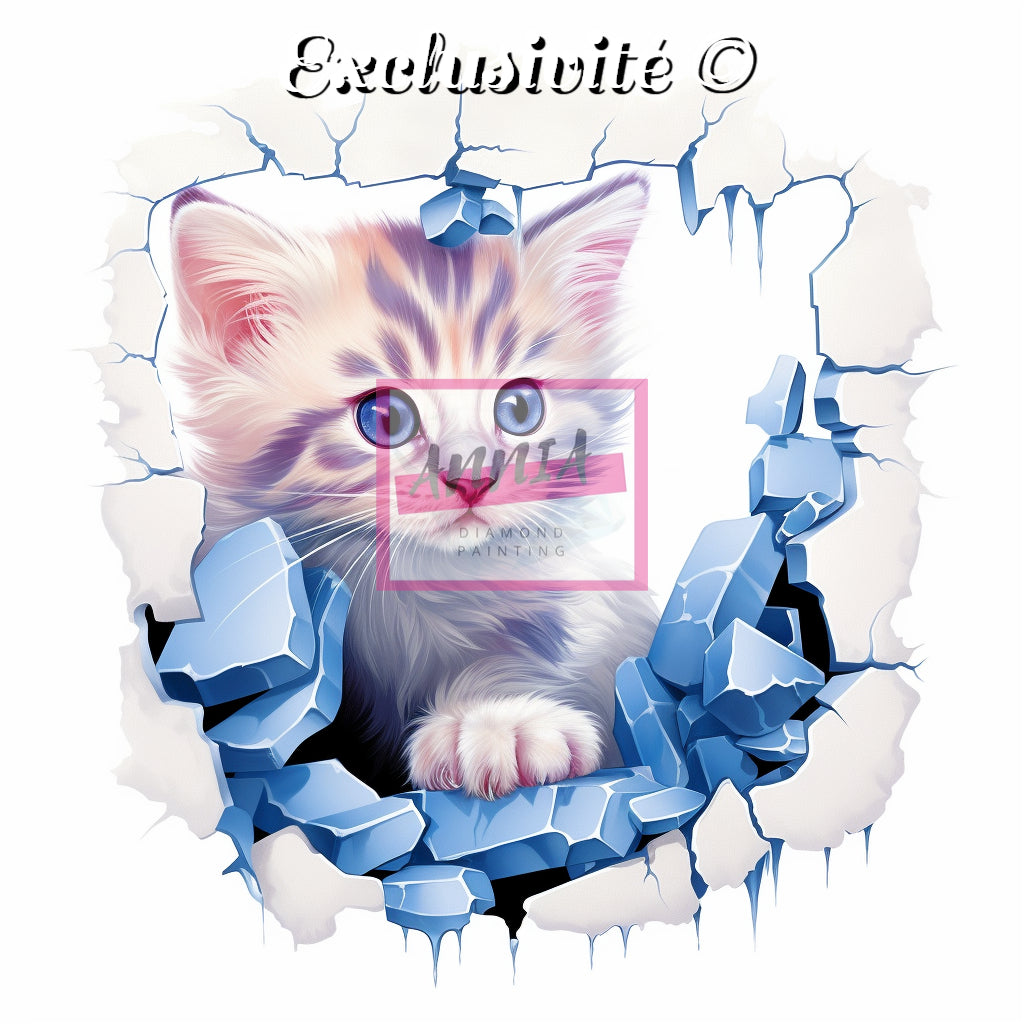 Diamond Painting - Chaton Dans Le Mur Par Artistic Journey