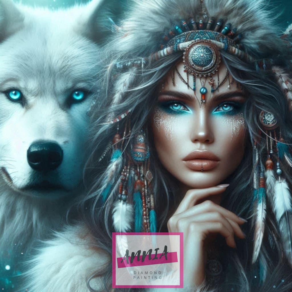 Femme au loup blanc-Anniadp