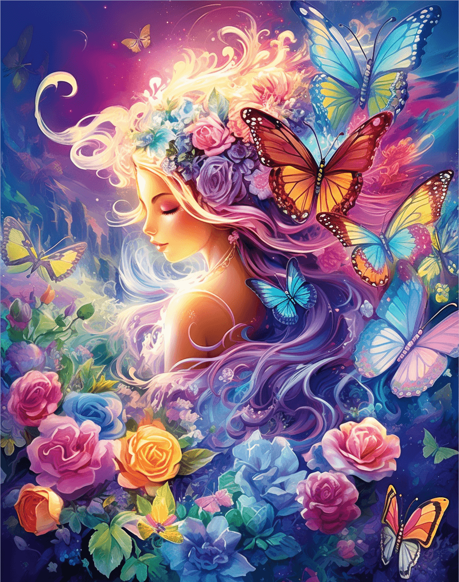 Femme fleuri Diamond Painting