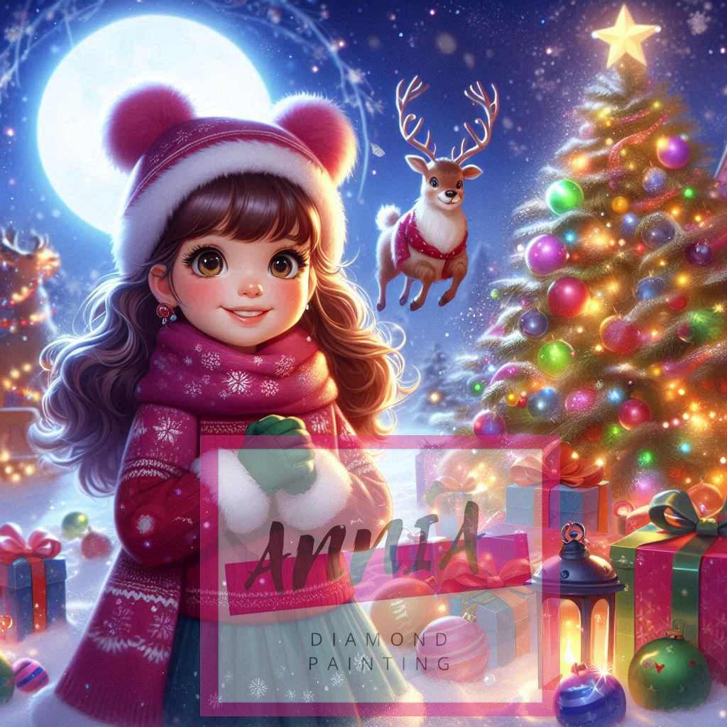 Fille de noël Diamond Painting-Anniadp