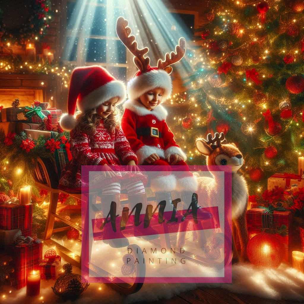 Fillette de noël Diamond Painting-Anniadp
