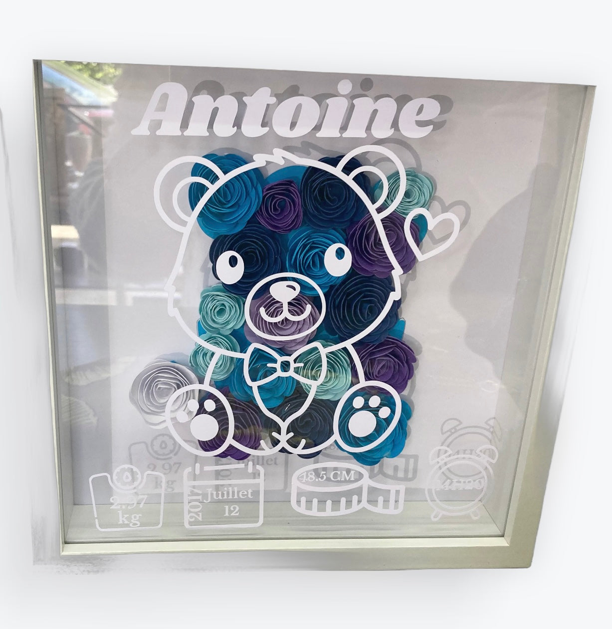 👶💫 Cadre personnalisé naissance – Prénom & détails de naissance