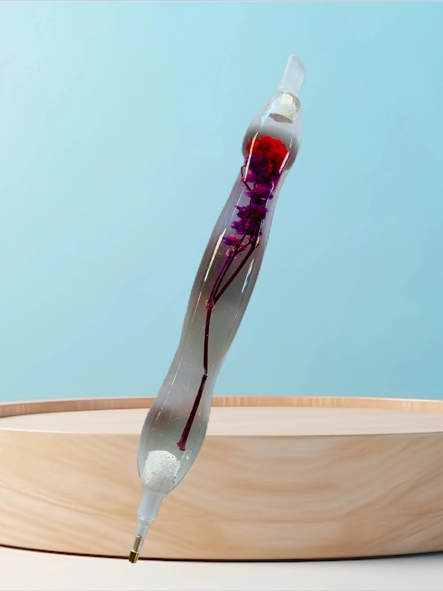 Stylo Diamond Painting fleurs séchées violette - Anniadp