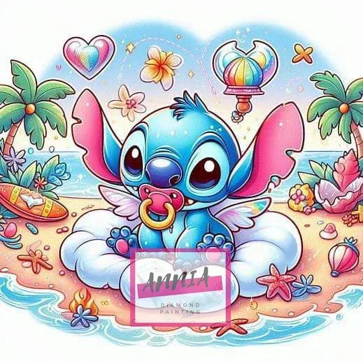 Bébé Stitch peinture numéros - Anniadp