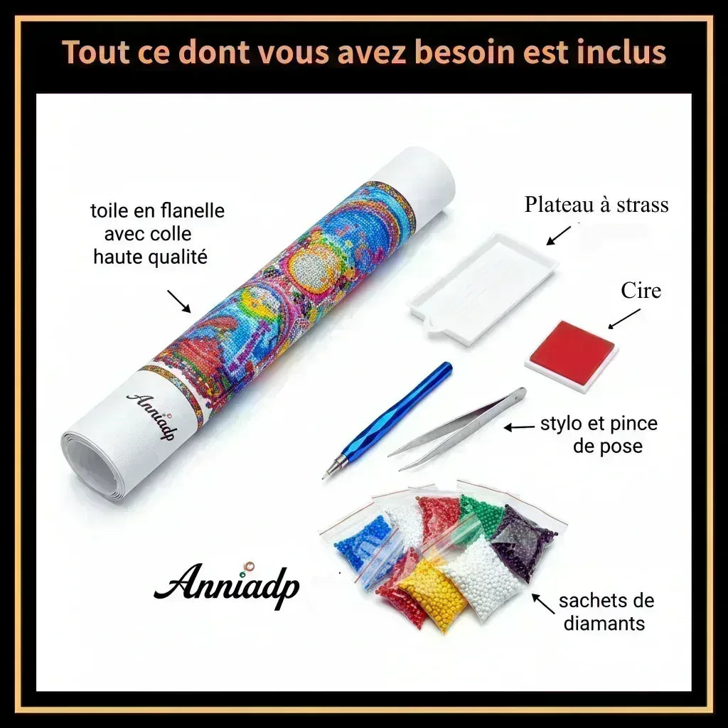 🌸🔷 Diamond Painting – Mandala Harmonie Colorée - Anniadp