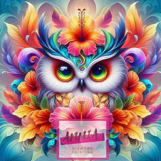 Diamond Painting - Mon Hibou Fleuri