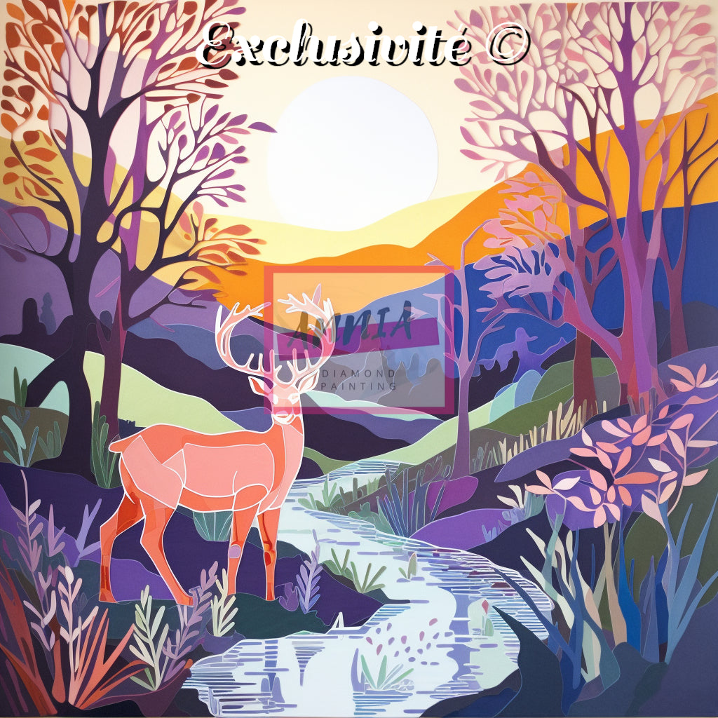 Diamond Painting - Cerf Dans Les Bois Par Artistic Journey