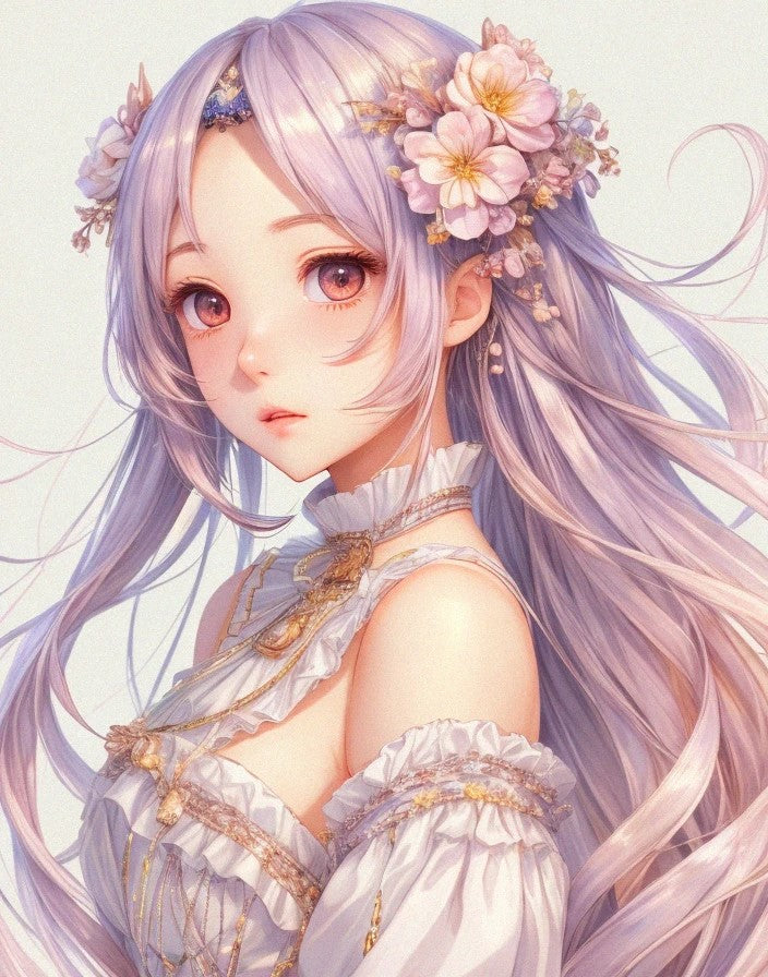Manga fleurs violette-Anniadp