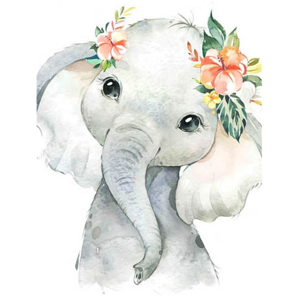 Eléphant enfant Diamond Painting
