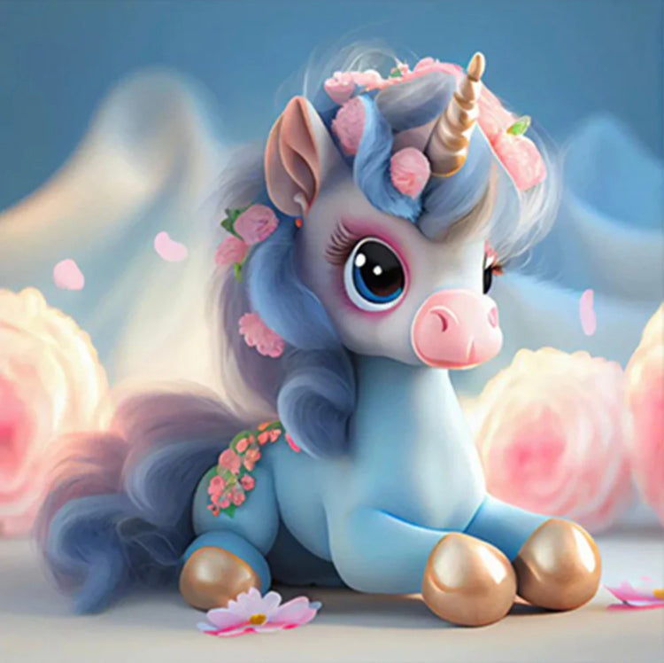 Licorne bleu Diamond Painting-Anniadp