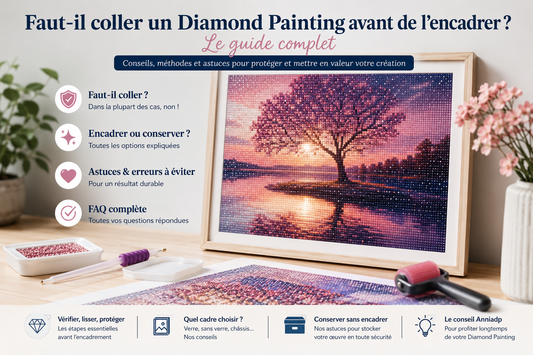 Faut-il coller un Diamond Painting avant de l'encadrer ? Le guide complet