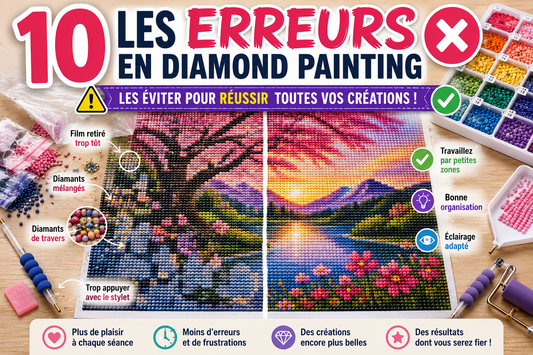 Les 10 erreurs les plus fréquentes en Diamond Painting (et comment les éviter)