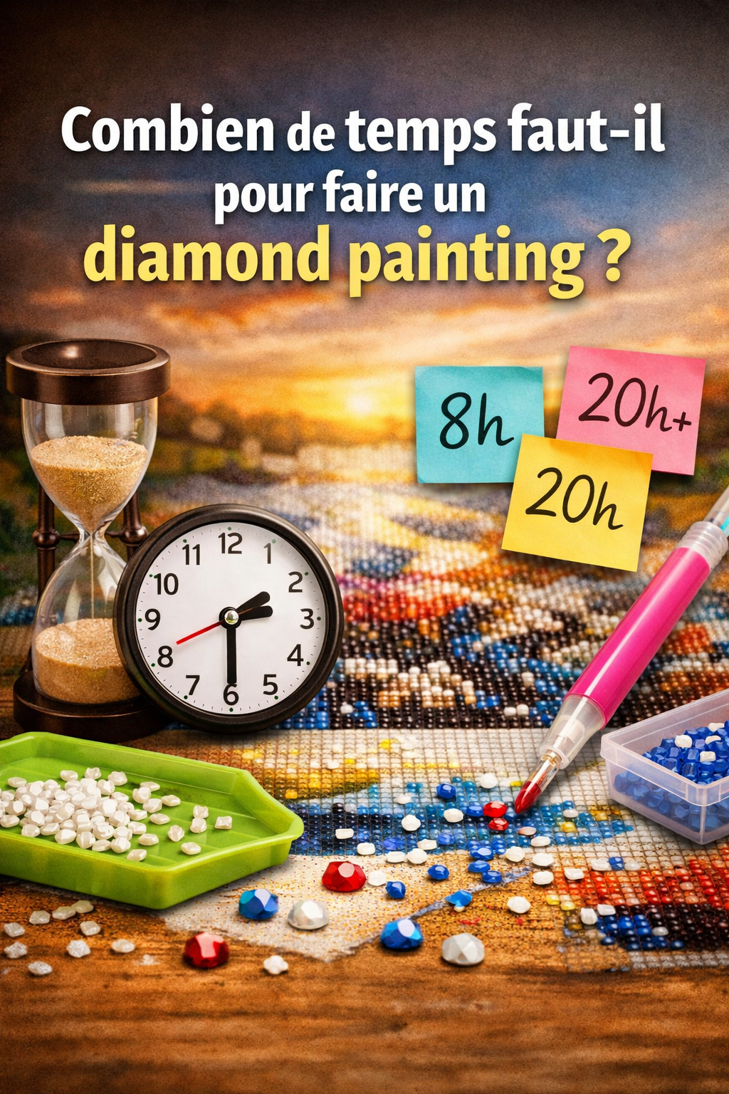 Combien de temps faut-il pour faire un diamond painting ?