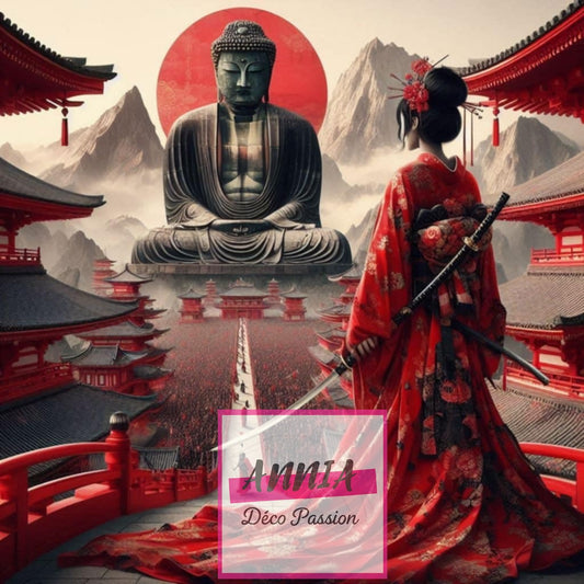 ⚔️❤️ Diamond Painting – La Samouraï Rouge