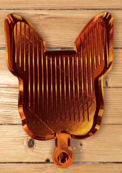 Plateau de peinture diamant tête de bouledogue français orange