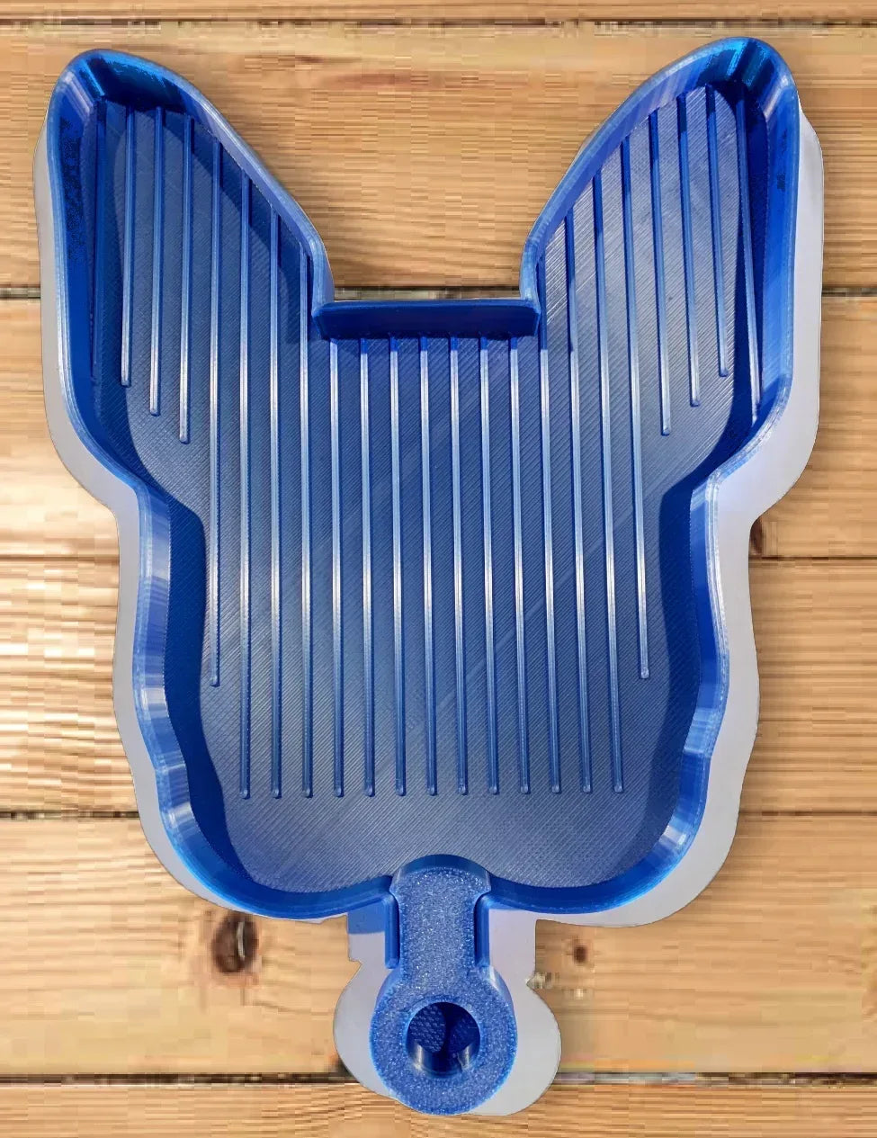 Plateau de peinture diamant tête de bouledogue français bleu