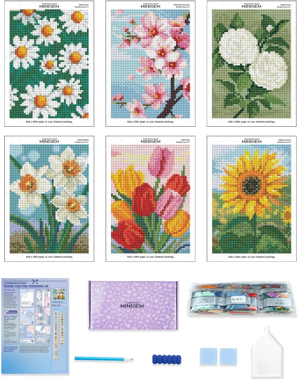 Mini Kits Diamond Painting – Fleurs