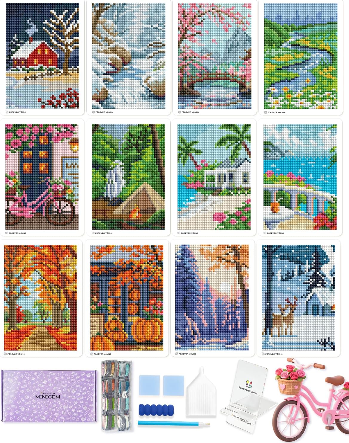 Mini Kits Diamond Painting – Les 12 Mois de l'Année