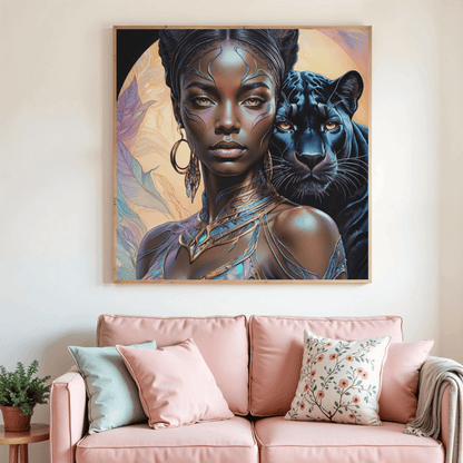 🐆👑 Diamond Painting – Black Beauty, Reine & Panthère Mystique