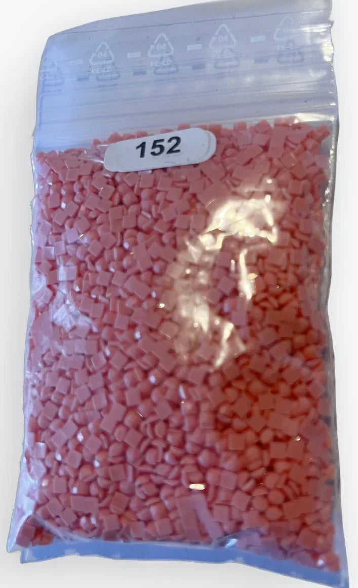 Sachet de diamants carrés en résine rose, 3500 pièces, code DMC 152