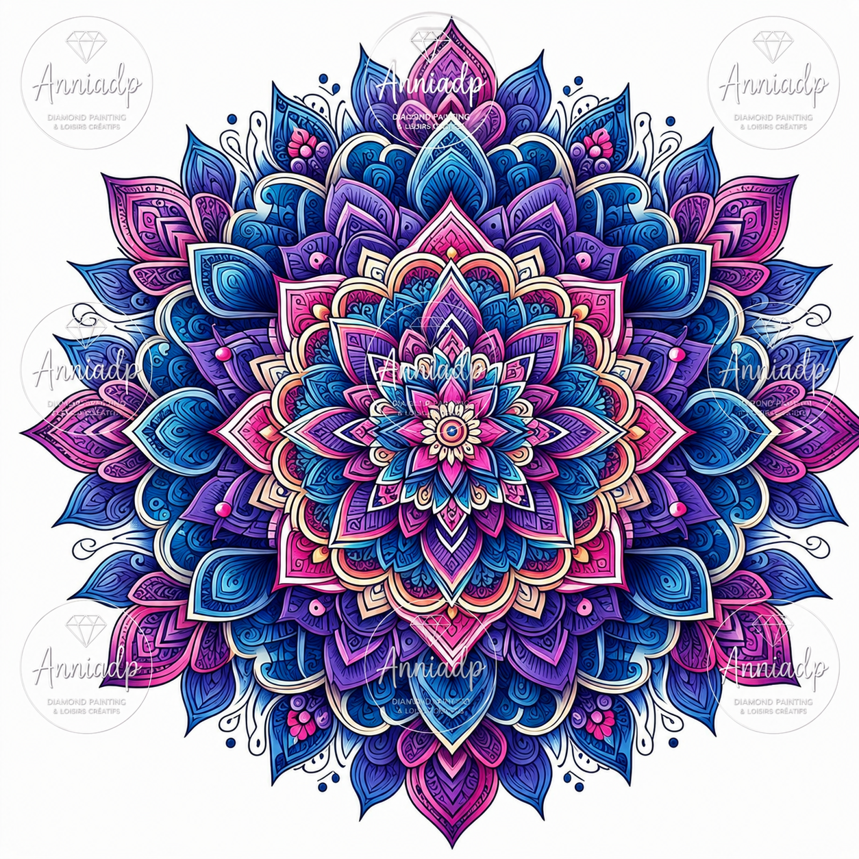 Kit Point de croix Mandala Harmonie