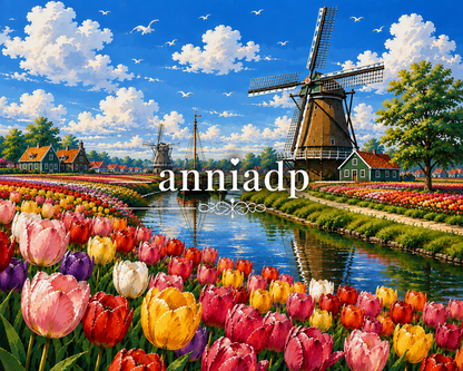 Peinture au numéro Pays des Tulipes