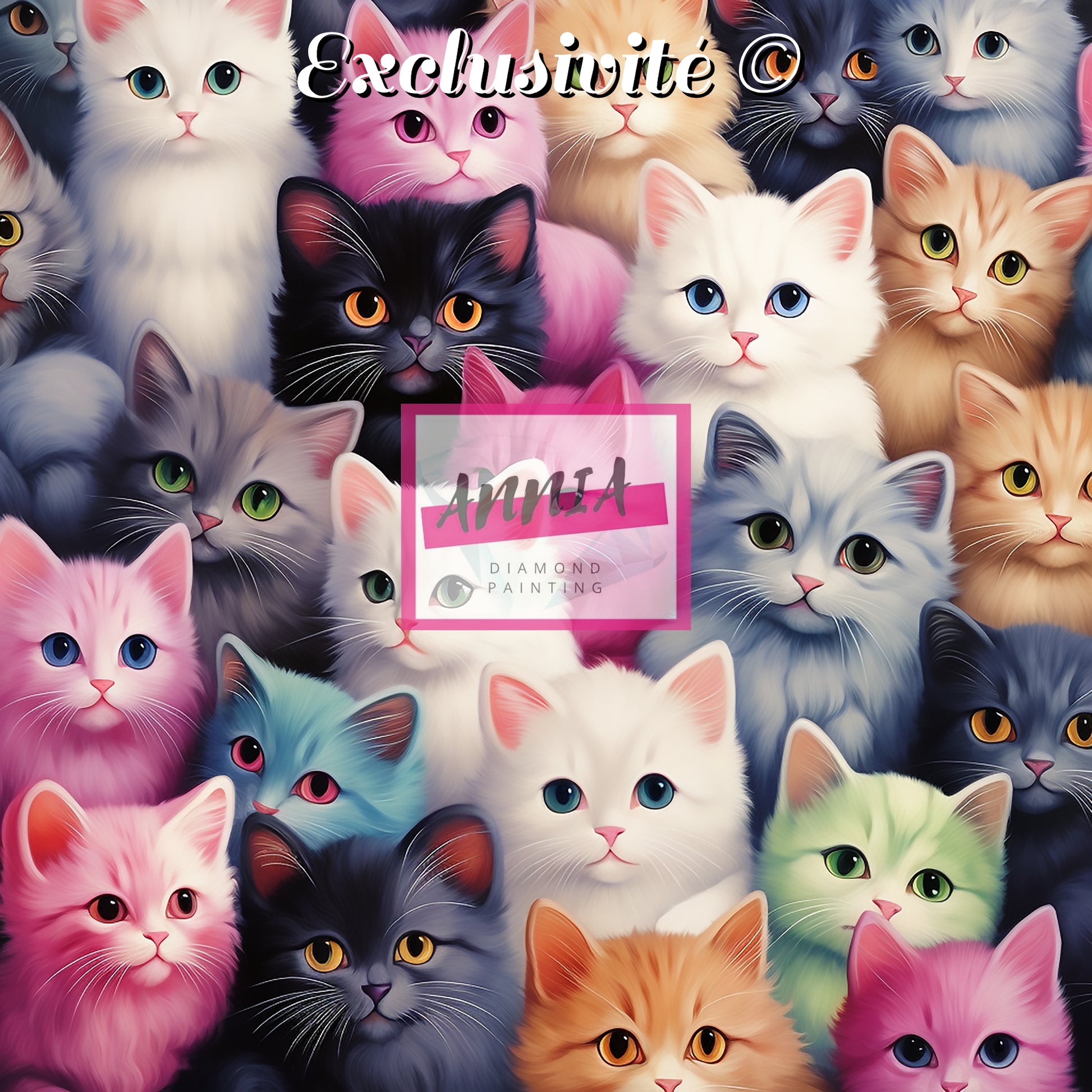 Diamond Painting - Chats Colorés Par Artistic Journey