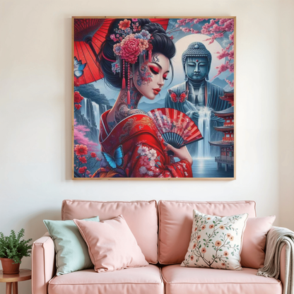 La geisha rouge Diamond Painting