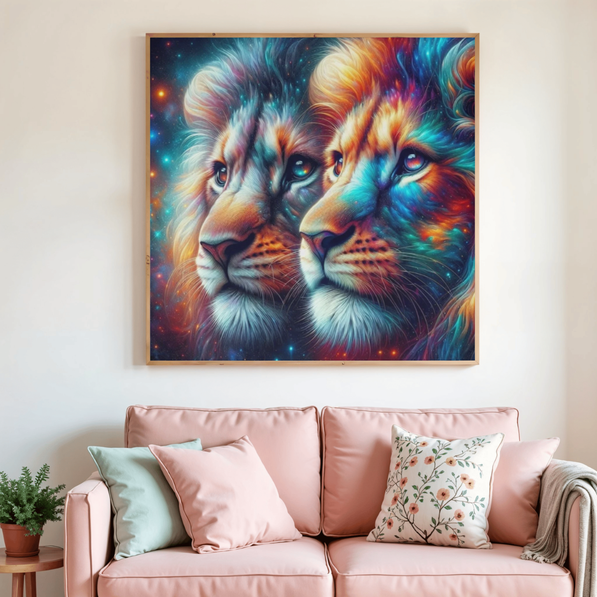 🦁🌌 Diamond Painting – Les Lions Cosmiques