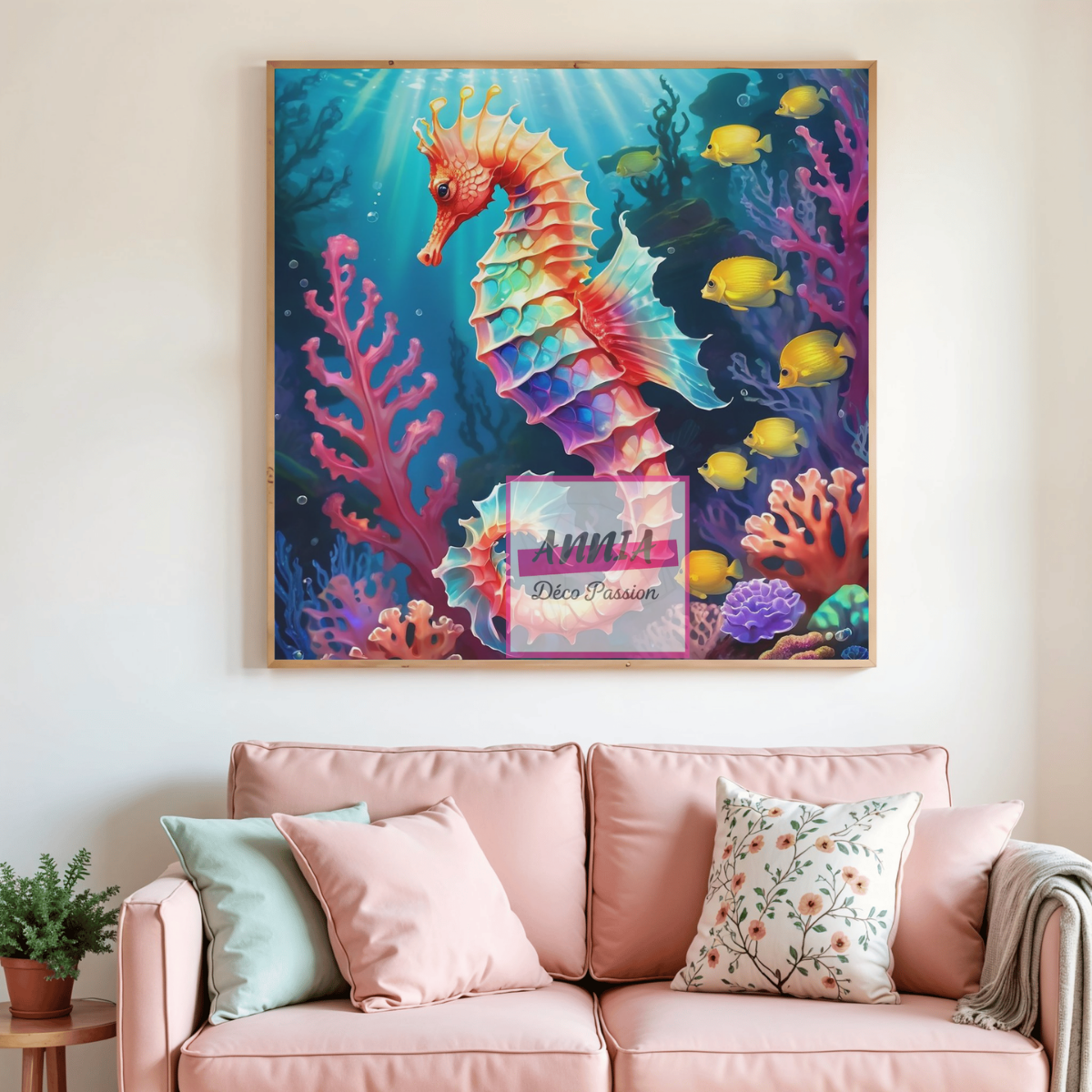 🌊🐚 Diamond Painting – Hippocampe Enchanté