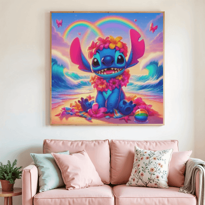 🌺🌈 Diamond Painting – Esprit Aloha Arc-en-Ciel