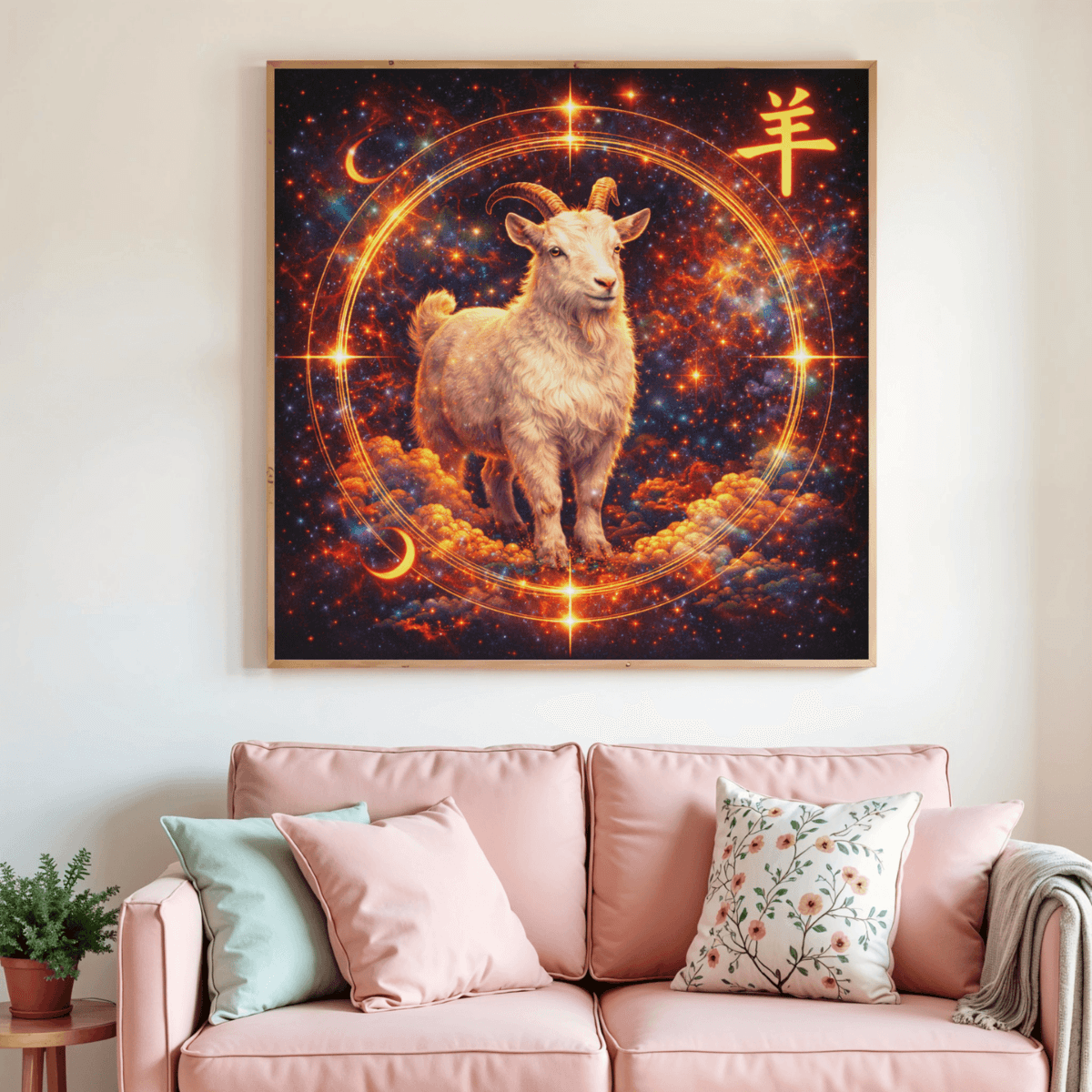 🐐✨ Diamond Painting – Signe Astrologique Chinois de la Chèvre
