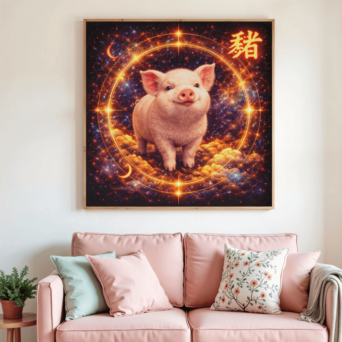 🐷✨ Diamond Painting – Signe Astrologique Chinois du Cochon