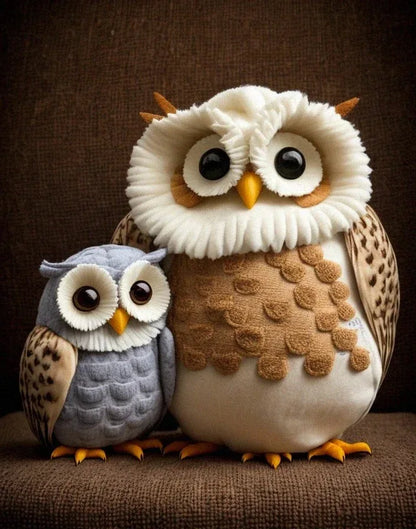 Famille hibou Diamond Painting - Anniadp