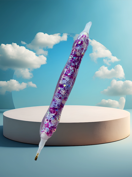 Stylo Diamond Painting étoiles violettes