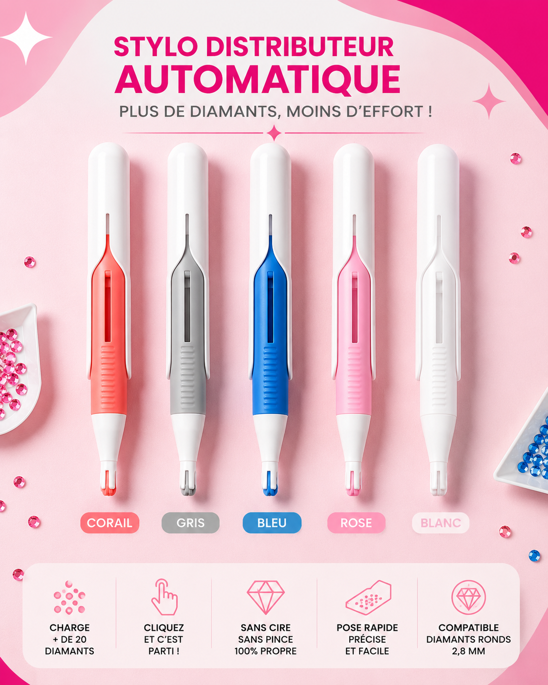 Stylo distributeur automatique pour Diamond Painting