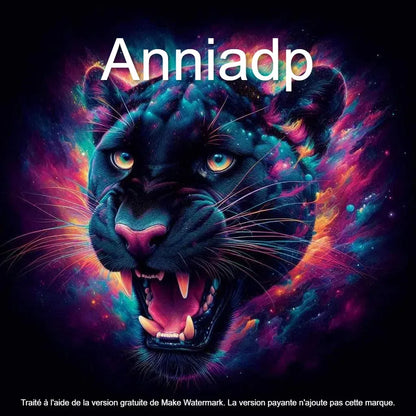 Panthère aux milles couleurs Diamond Painting - Anniadp