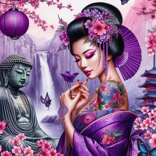 Destockage Geisha violette