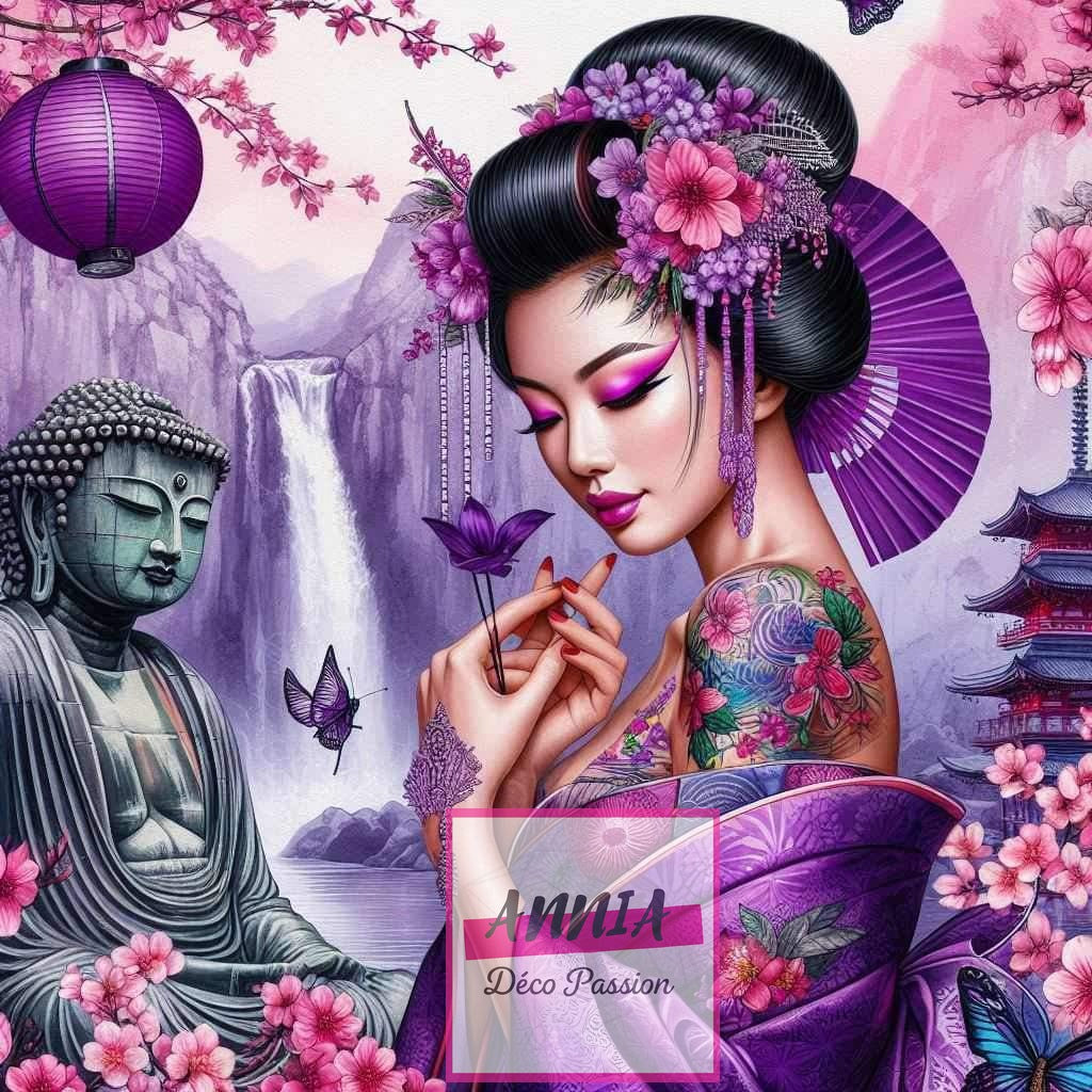 La geisha violette Diamond Painting
