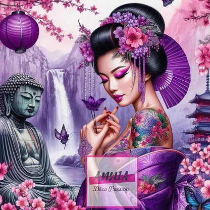 La geisha violette Diamond Painting