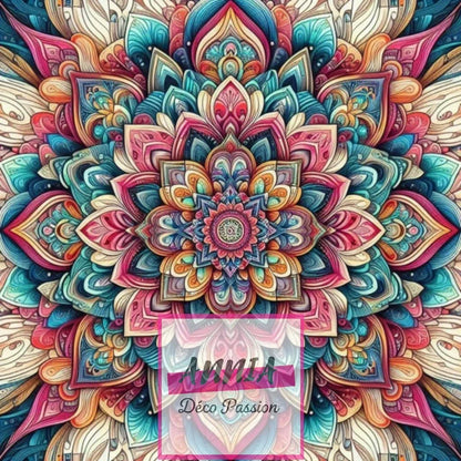 🌸🔷 Diamond Painting – Mandala Harmonie Colorée - Anniadp