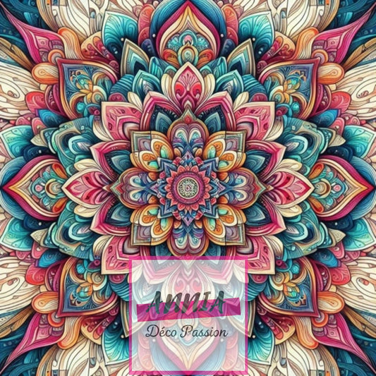 🌸🔷 Diamond Painting – Mandala Harmonie Colorée