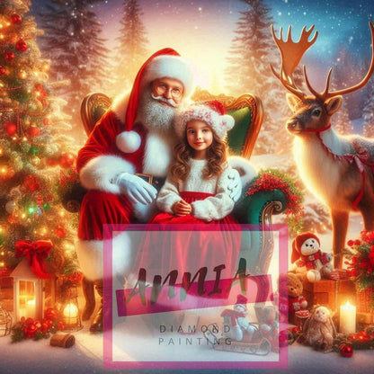Père noël je voudrais Diamond Painting - Anniadp