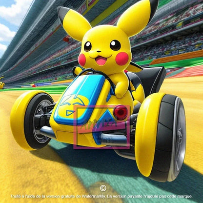 Pickachu en voiture - Anniadp