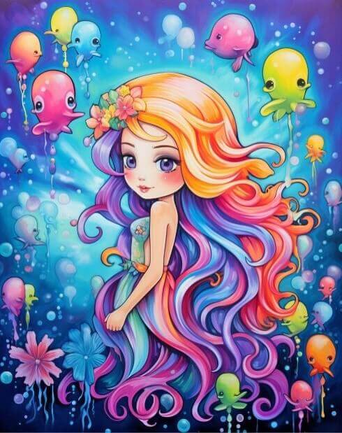 Diamond painting sirene 