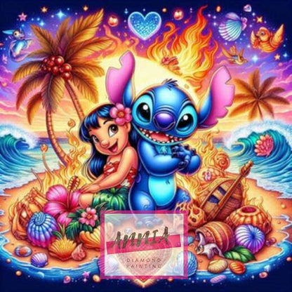 🌺💙 Diamond Painting – Duo Tropical Aloha