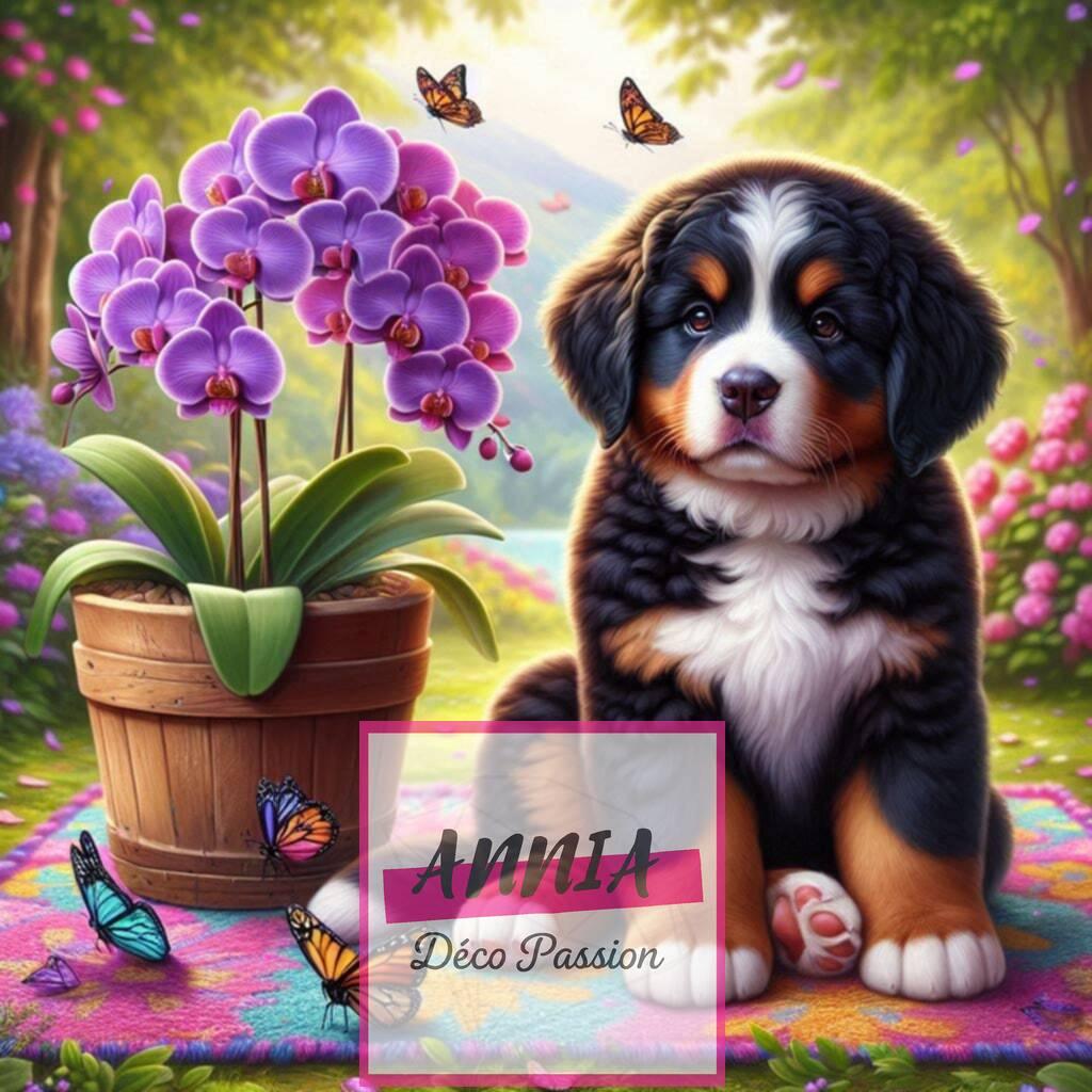 🐶🌸 Diamond Painting – Tendresse Florale - Anniadp